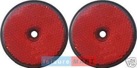 Round Red Screw on Reflectors