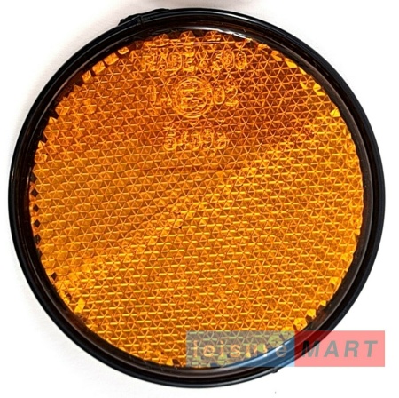 Round Amber Self Adhesive Reflector